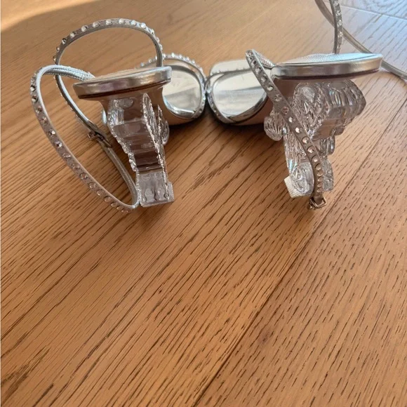 Sophia Webster size 37 worn once Elegant Silver Butterfly Heel Sandals - Picture 3 of 7